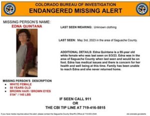 Edna Quintana’s missing person’s alert.