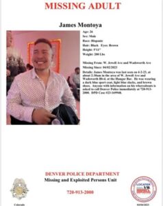 James Montoya’s missing person’s poster.